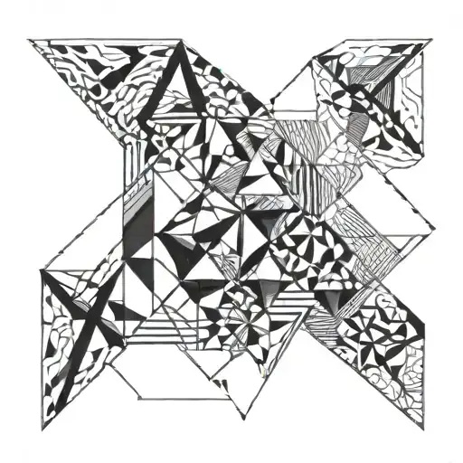 A geometric pattern inspired by the movements of jiu jitsu tattoo design idea