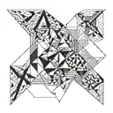 A geometric pattern inspired by the movements of jiu jitsu tattoo design idea