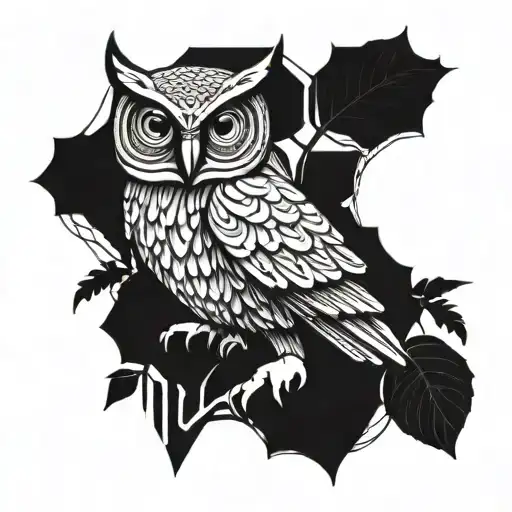 owl pharaoh tattoo design idea