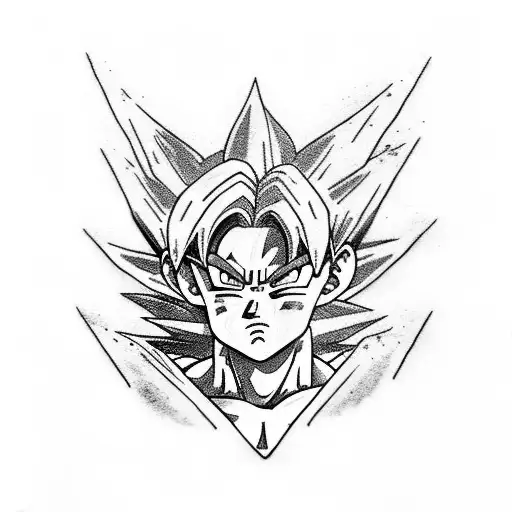 goku ultra instinct tattoo design idea
