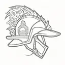 fire helmet 137 life death tattoo design idea