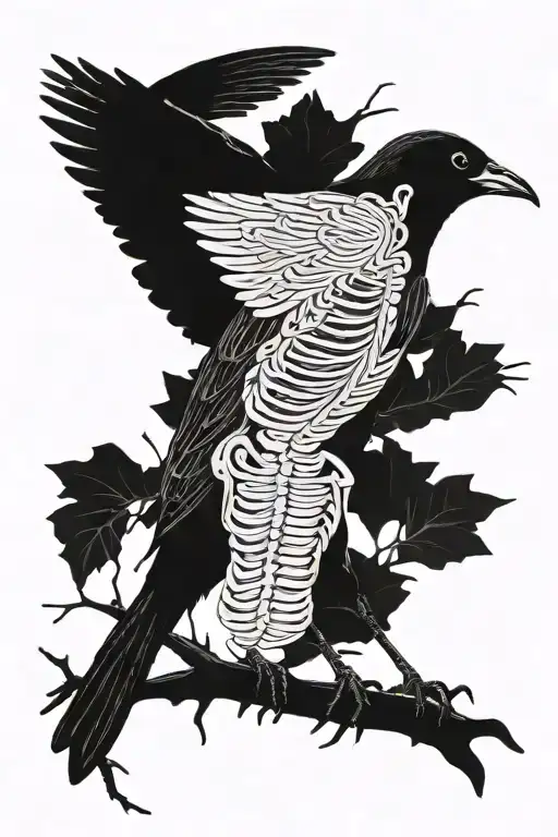 blackbird skeleton with lyrics from Beatle song blackbird incorporated within tattoo design idea