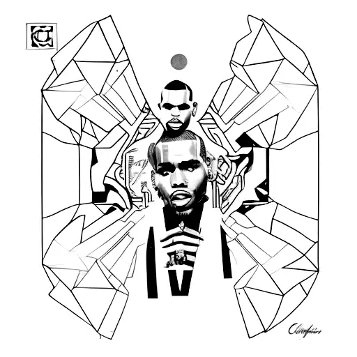 chris brown album artwork inspired tattoo design idea