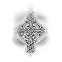 Celtic Cross With Irish Blessing tattoo design idea