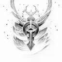 Thor handlet with vikign runes tattoo design idea