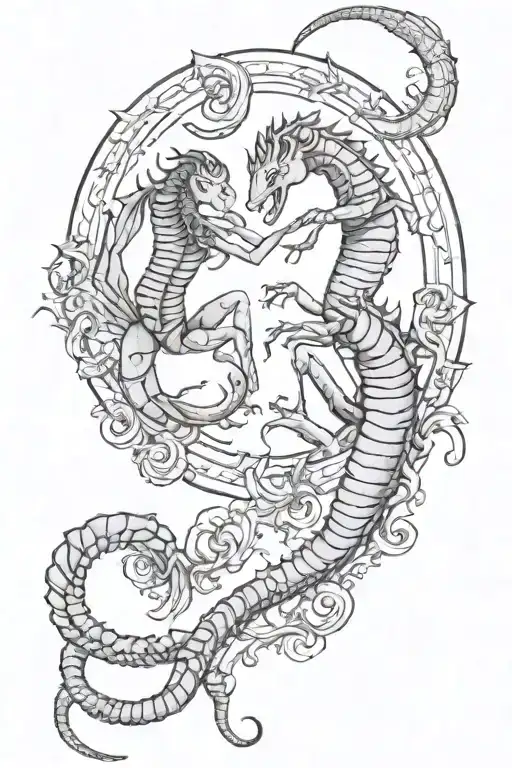 Scorpio and Virgo. tattoo design idea