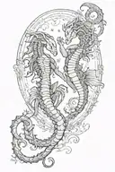 Scorpio and Virgo. tattoo design idea