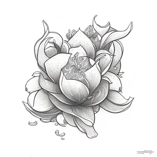 Jasmine flower depicted in a sketch style with delicate linework tattoo design idea