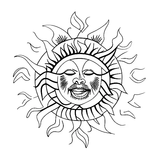 Philippines sun tattoo design idea