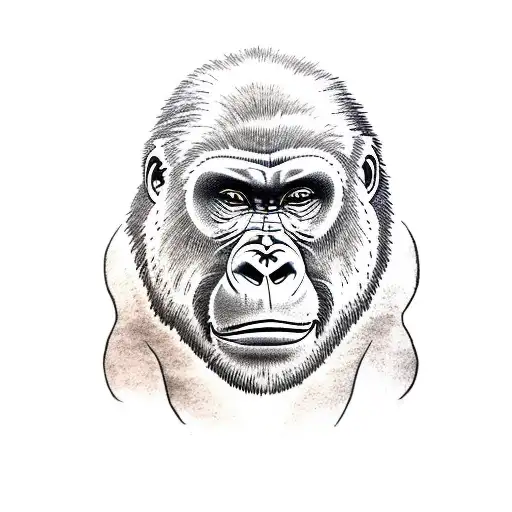 Gorilla tattoo design idea