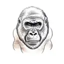 Gorilla tattoo design idea