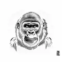 Gorilla tattoo design idea