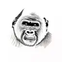 Gorilla tattoo design idea