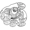 Half a kiwi fruit tattoo design idea