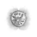 Half a kiwi fruit tattoo design idea