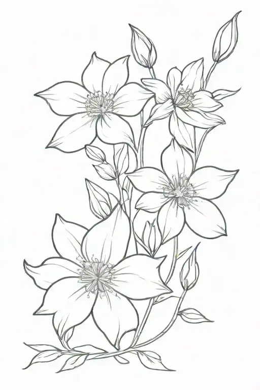 birth flowers larkspur daisy daffodil cosmos chrysanthemum tattoo design idea