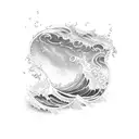 ocean wave  tattoo design idea