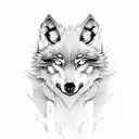 wolf head dragon tattoo design idea