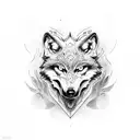 wolf head dragon tattoo design idea