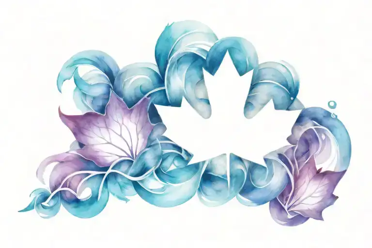 Canadian silver medal intertwined tattoo design idea
