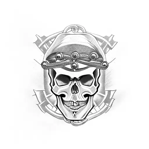 Skull with crossbones made out of auto parts tattoo design idea