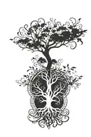 Tree of Life Growing to Show my Family history of a Scotist, Ireish, German, French, Ukrainian and Canadian Haratage.  tattoo design idea