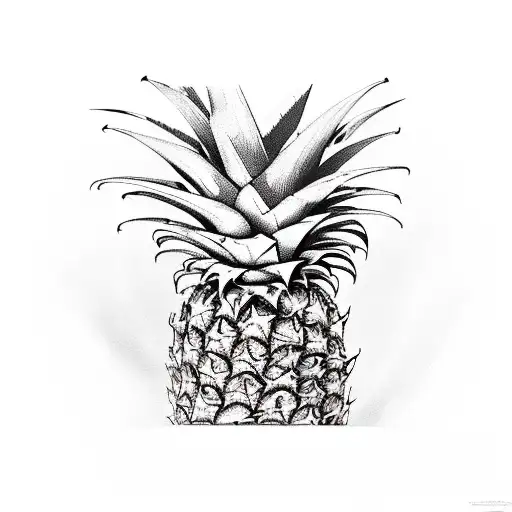 Pineapple tattoo design idea