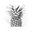 Pineapple tattoo design idea