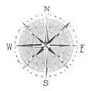 A dotwork globe with a compass and steering wheel intertwined, symbolizing the passion for both travel and driving tattoo design idea