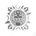 Taino art tattoo design idea