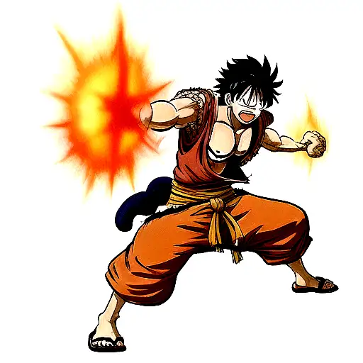 luffy gear 4 tattoo design idea