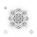 geometria sagrada tattoo design idea