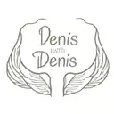 the name denis with angel wings tattoo design idea