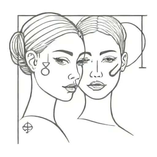 sister tatto 2001 and 2006 with symbol  tattoo design idea