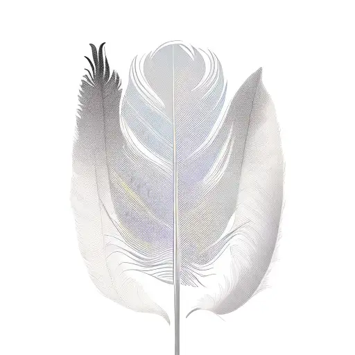 bird feather tattoo design idea