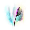 bird feather tattoo design idea