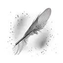 bird feather tattoo design idea