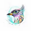 bird feather tattoo design idea