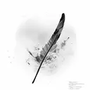 bird feather tattoo design idea
