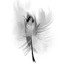 bird feather tattoo design idea