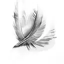 bird feather tattoo design idea