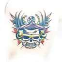 "lil T" written on tricep large tattoo design idea