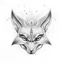 Anubis, eye of ra tattoo design idea