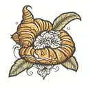 croissant tattoo design idea