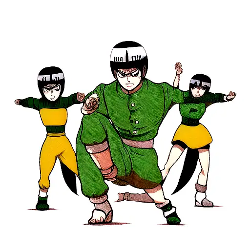 Rock Lee from Naruto in a bring it on pose. tattoo design idea