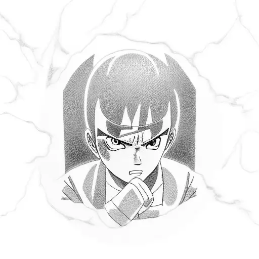 Rock Lee from Naruto in a bring it on pose. tattoo design idea