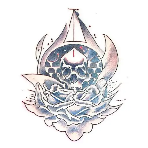 carta 3 de espadas tattoo design idea