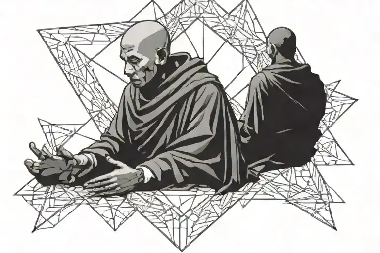 monk from another change tattoo design idea