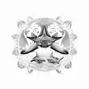 Whale shark and manta ray forming a yin yang symbol tattoo design idea