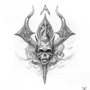 Trident tattoo design idea